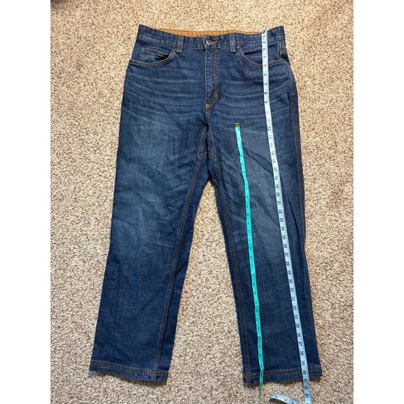 Duluth Flex Ballroom Men's Blue Jeans/Pants; 35 X30; Denim Relaxed Fit, Straight - Picture 6 of 11